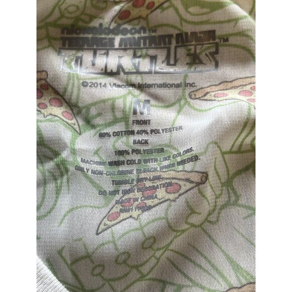 Ninja Turtle Two Sided Long Sleeve Shirt Pizza Back Sheer Size Medium Cartoon - Picture 6 of 12